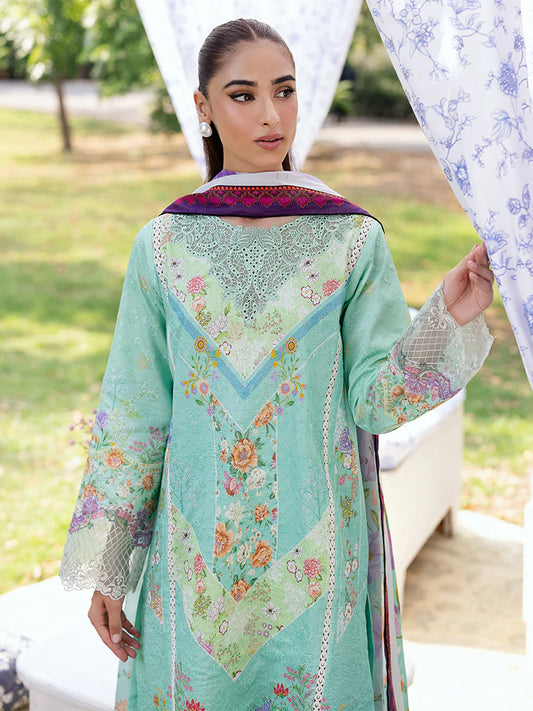 RAJBARI SCHIFFLI PRINTKARI UN-STITCHED 3PC | D-05