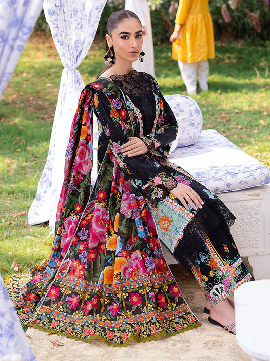 RAJBARI SCHIFFLI PRINTKARI UN-STITCHED 3PC | D-03