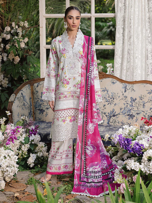 RAJBARI SCHIFFLI PRINTKARI UN-STITCHED 3PC | D-02