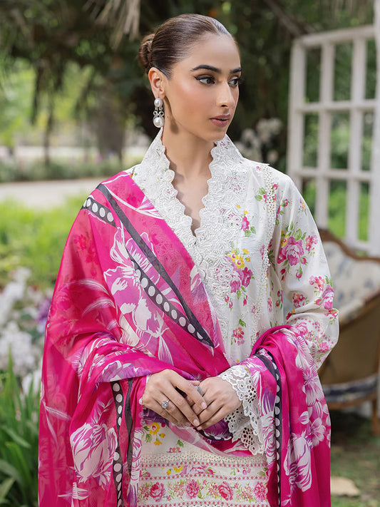 RAJBARI SCHIFFLI PRINTKARI UN-STITCHED 3PC | D-02