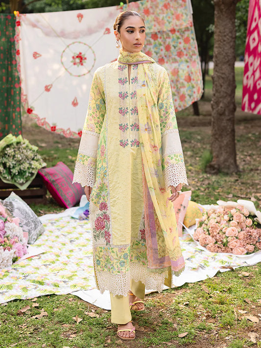 RAJBARI SCHIFFLI PRINTKARI UN-STITCHED 3PC |D -11