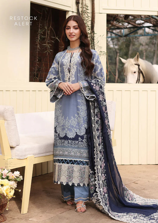 KAHF EXCLUSIVE | LUXURY LAWN UN-STITCHED 3PC| KFL-04 KINZA