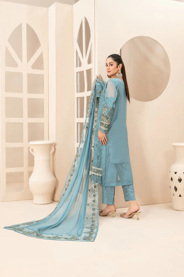 SALOMI BY TAWAKKAL SEMI-STITCHED 3PC | D-1487