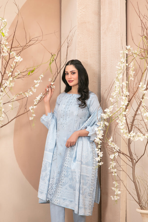 GULSHANARA BY TAWAKKAL |UNSTITCHED 3PC LAWN|D-2713