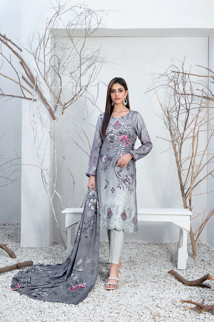 SERWA BY TAWAKKAL LINEN UN-STITCHED 3PC | D-1284