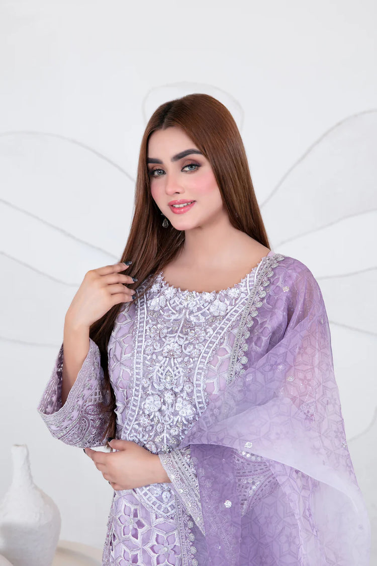 GELAREH BY TAWAKKAL SEMI STITCHED 3PC | D-3654