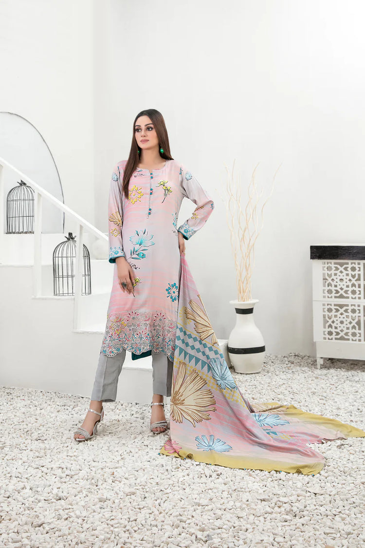 IMZA BY TAWAKKAL LINEN UN-STITCHED 3PC | D-1095