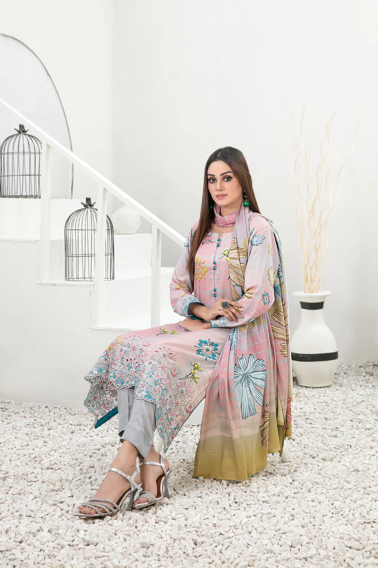 IMZA BY TAWAKKAL LINEN UN-STITCHED 3PC | D-1095