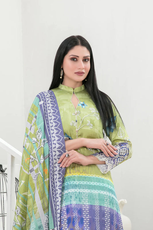 IMZA BY TAWAKKAL LINEN UN-STITCHED 3PC | D-1099