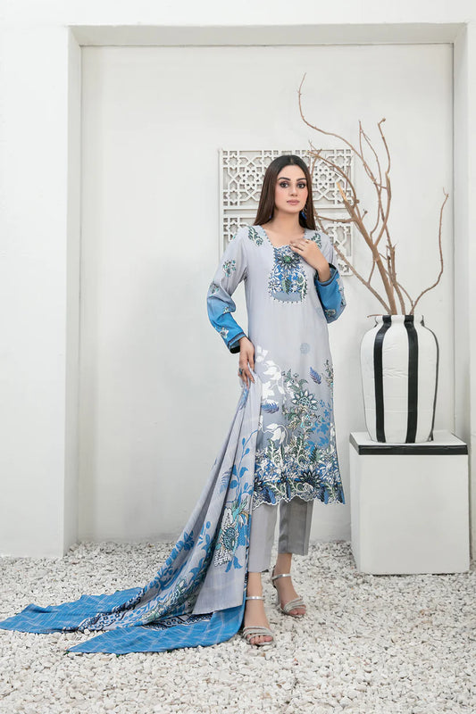 IMZA BY TAWAKKAL LINEN UN-STITCHED 3PC | D-1101