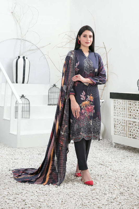 IMZA BY TAWAKKAL LINEN UN-STITCHED 3PC | D-1104