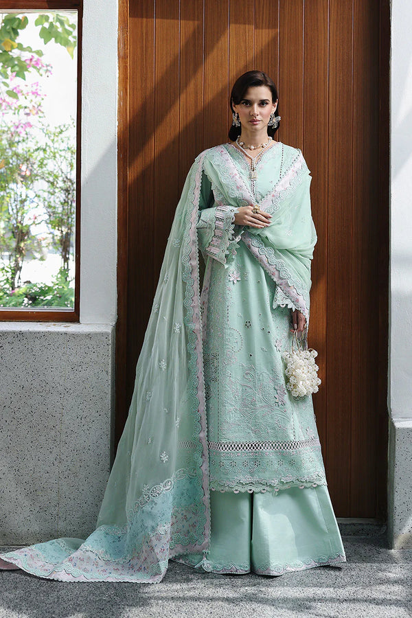 QALAMKAR CHIKANKARI UN-STITCHED 3PC| CM-08 SEREN