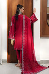 QALAMKAR CHIKANKARI UN-STITCHED 3PC| CM-03 RUBY