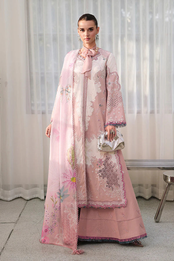 QALAMKAR CHIKANKARI UN-STITCHED 3PC| CM-06 NOURA