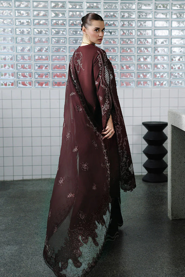 QALAMKAR CHIKANKARI UN-STITCHED 3PC| CM-01 ESHAL