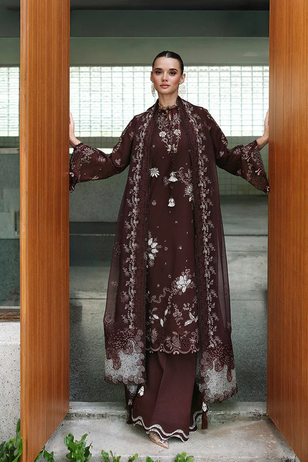 QALAMKAR CHIKANKARI UN-STITCHED 3PC| CM-01 ESHAL