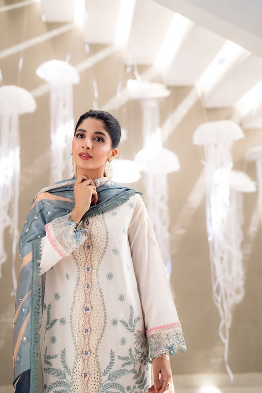 SAAGAR BY AABYAAN LUXURY FESTIVE LAWN | ZAIRA