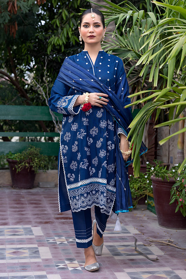 FESTIVE EMBROIDERED LUXURY LAWN BY || LAKHANY || LSM- 01