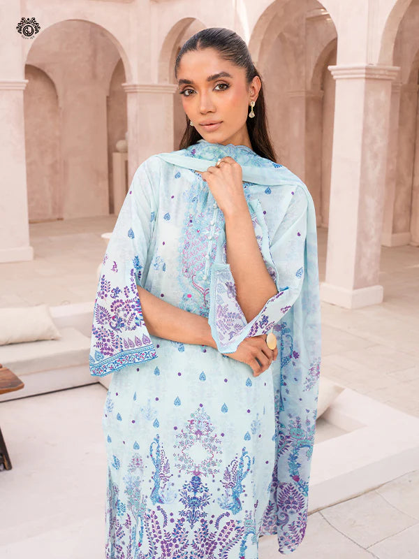 Mahlij By Gulljee Printed Embroidered Lawn Collection - D01