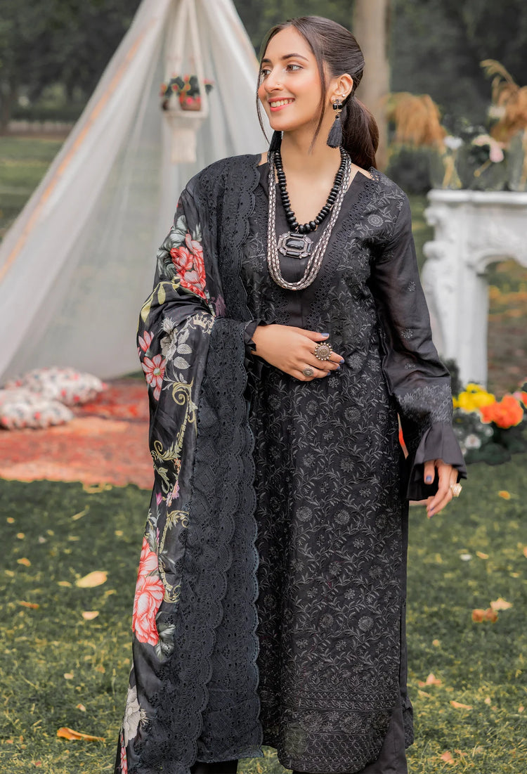 ADAN LIBAS CHIKANKARI UN-STITCHED LAWN - 02