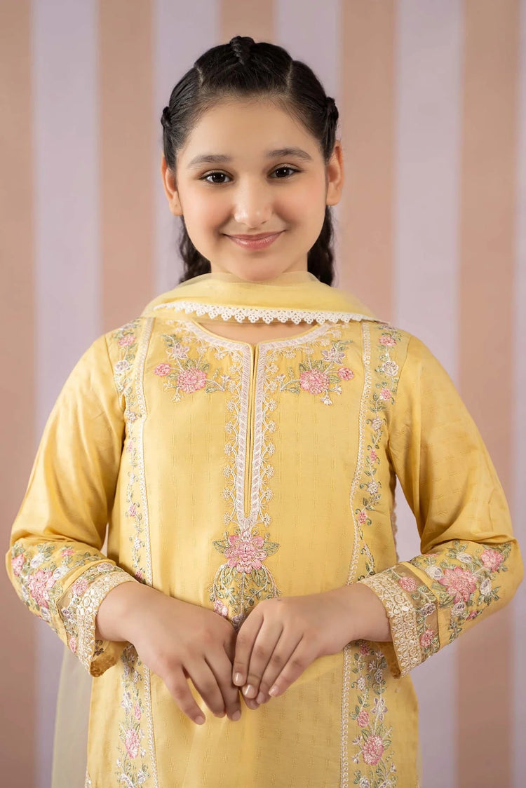 M KIDS BY MARIA B 2025 MKD-EF25-50 YELLOW