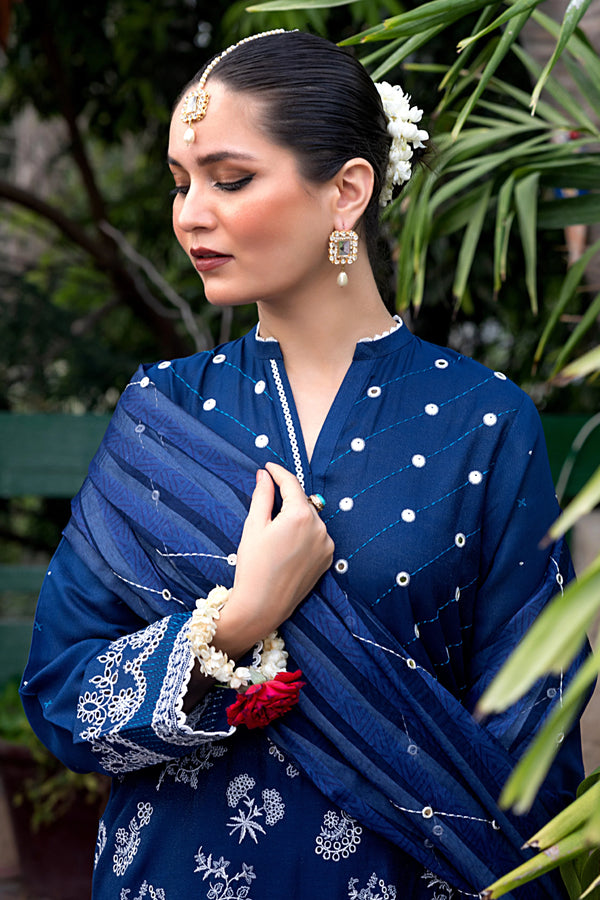 FESTIVE EMBROIDERED LUXURY LAWN BY || LAKHANY || LSM- 01