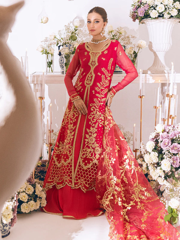 SAWARIYA LUXURY CHIFFON KALIDAAR UN-STITCHED 3PC SUITS BY ROHEENAZ -10