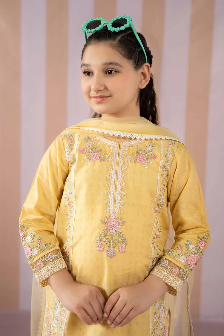 M KIDS BY MARIA B 2025 MKD-EF25-50 YELLOW