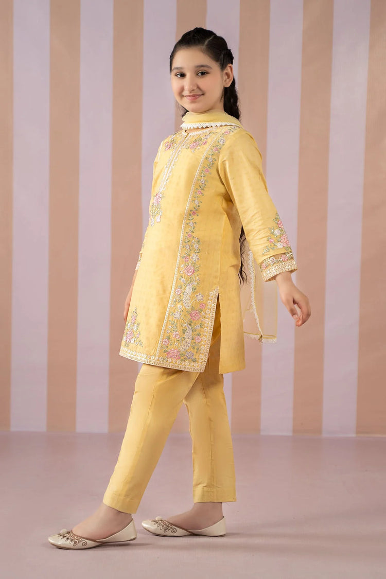M KIDS BY MARIA B 2025 MKD-EF25-50 YELLOW