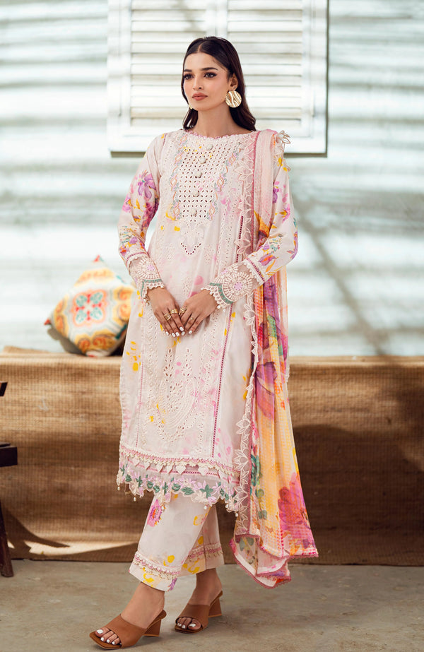 ALZOHAIB SUNSHINE BLOOM PRINTKARI UN-STITCHED 3PC | D-01