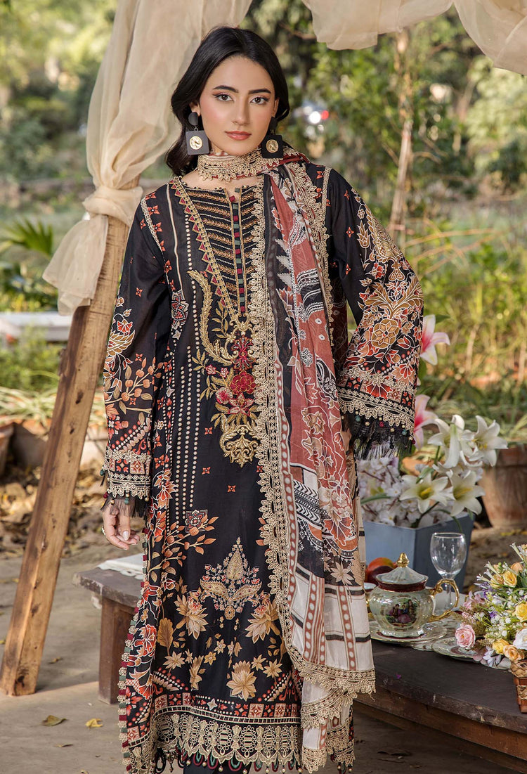 JASMINE UN-STITCHED LAWN  ADAN LIBAS -2369