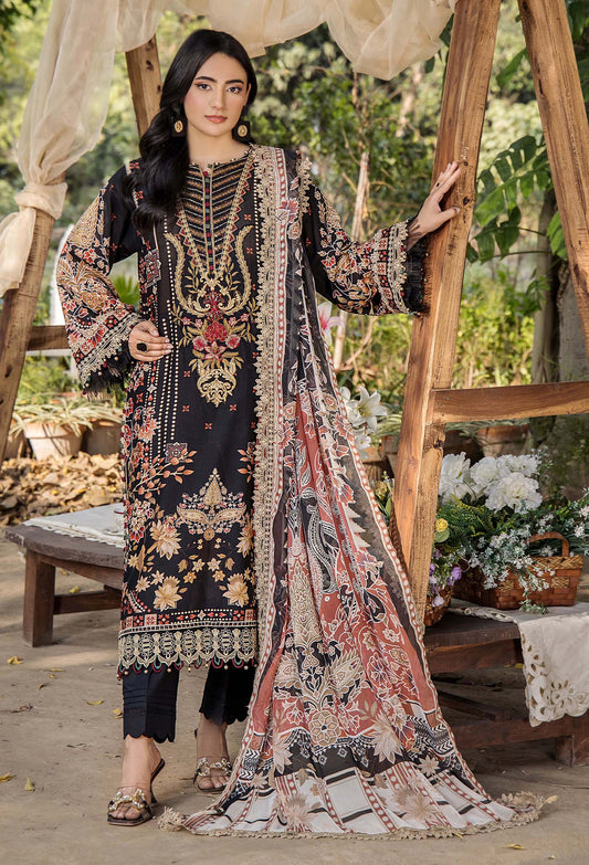 JASMINE UN-STITCHED LAWN  ADAN LIBAS -2369