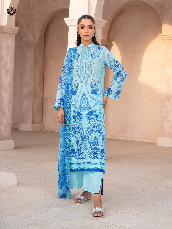 Mahlij By Gulljee Printed Embroidered Lawn Collection - D10