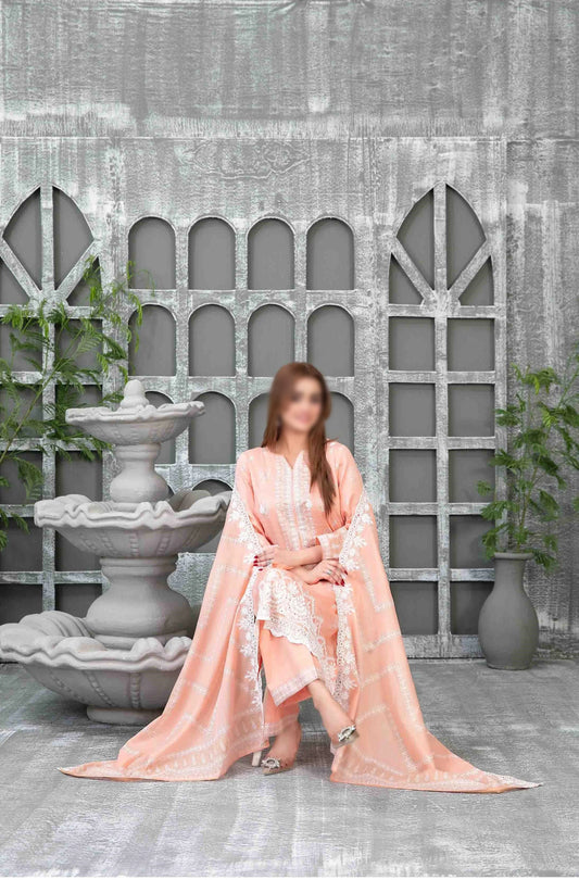Sameeha Emb Paste Print Cutwork Dupatta By Tawakkal Fab D-1925