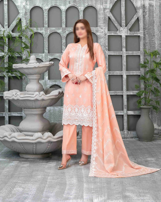 Sameeha Emb Paste Print Cutwork Dupatta By Tawakkal Fab D-1925