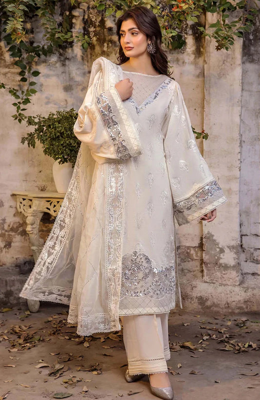 Adans Libas Embroidered Lawn Unstitched 3 Piece Suit - 4771