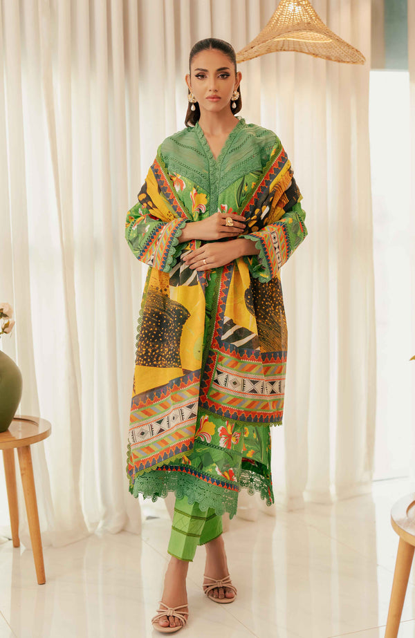 SUNSHINE BLOOM - COTTON SILK | UN-STITCHED-3PC | S-11