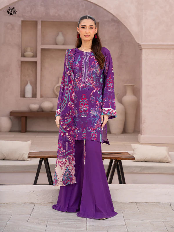 Mahlij By Gulljee Printed Embroidered Lawn Collection - D11