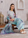 Pretty Petals By Gulljee Printed Embroidered Lawn Collection - D12