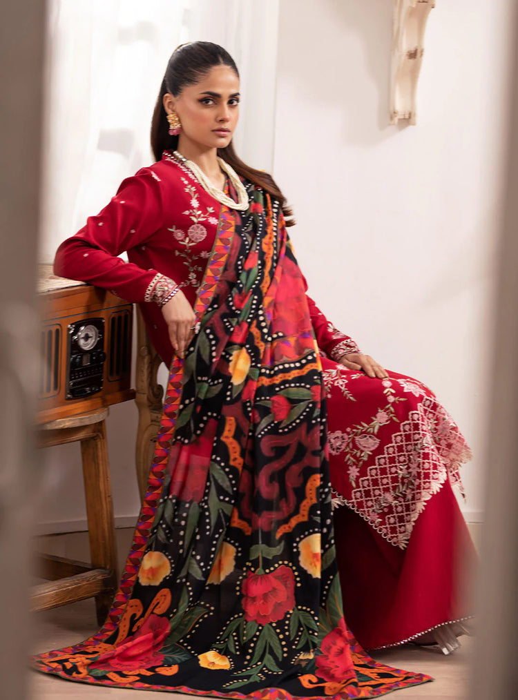 MERAKI BY ROHEENAZ FALL WINTER UN-STITCHED 3PC-ELARA