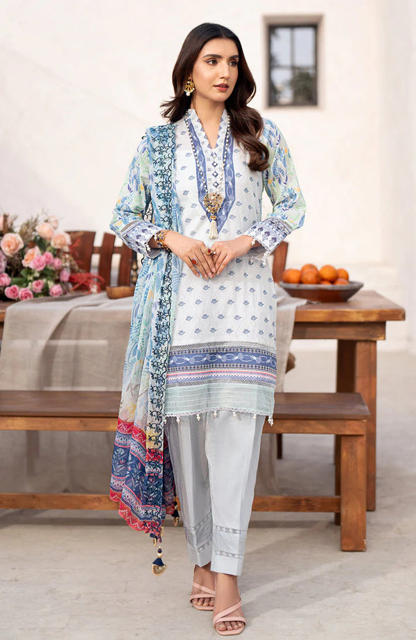SUNSHINE BLOOM BY ALZOHAIB UN-STITCHED 3PC| D-12
