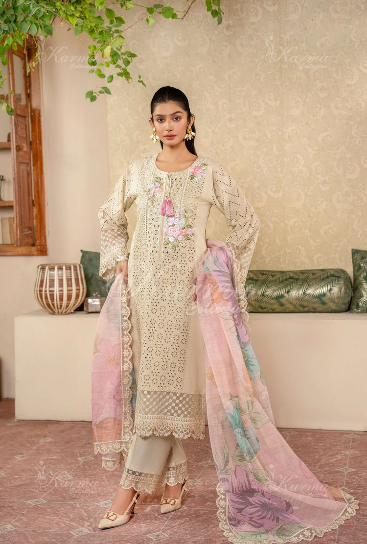 KARMA KAYSERIA EID EDIT - 1421 CREAM