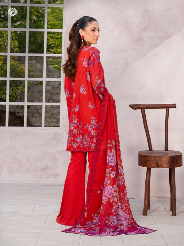 Mahlij By Gulljee Printed Embroidered Lawn Collection - D12