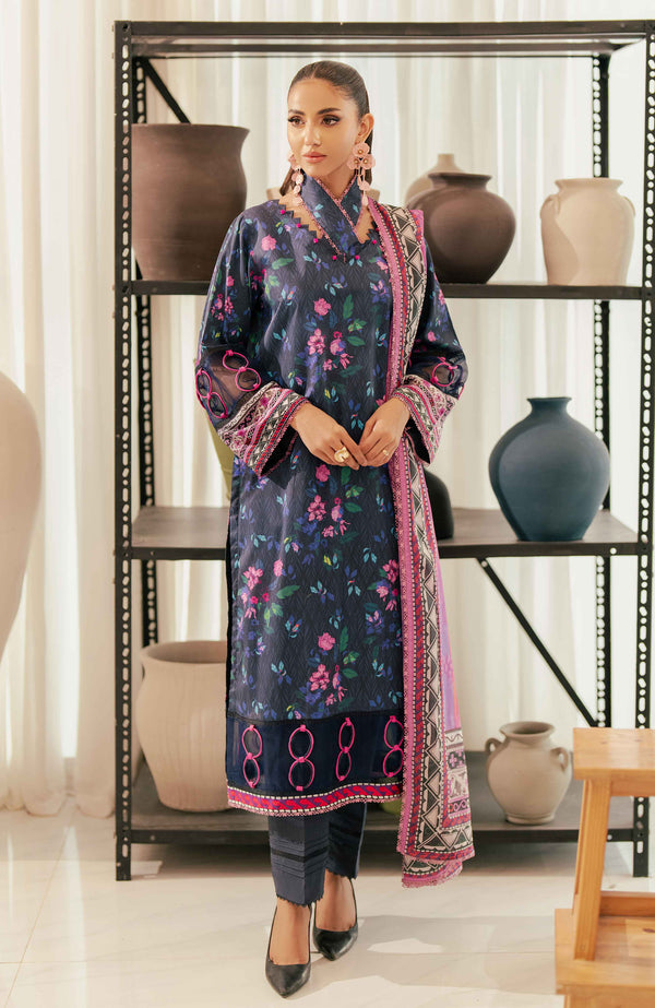 SUNSHINE BLOOM - COTTON SILK | UN-STITCHED-3PC | S-13