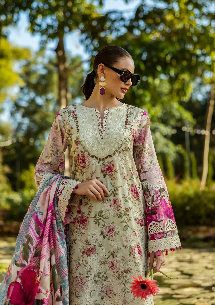 ELAF PRINT CHIKANKARI UN-STITCHED 3PC | ELK-06B