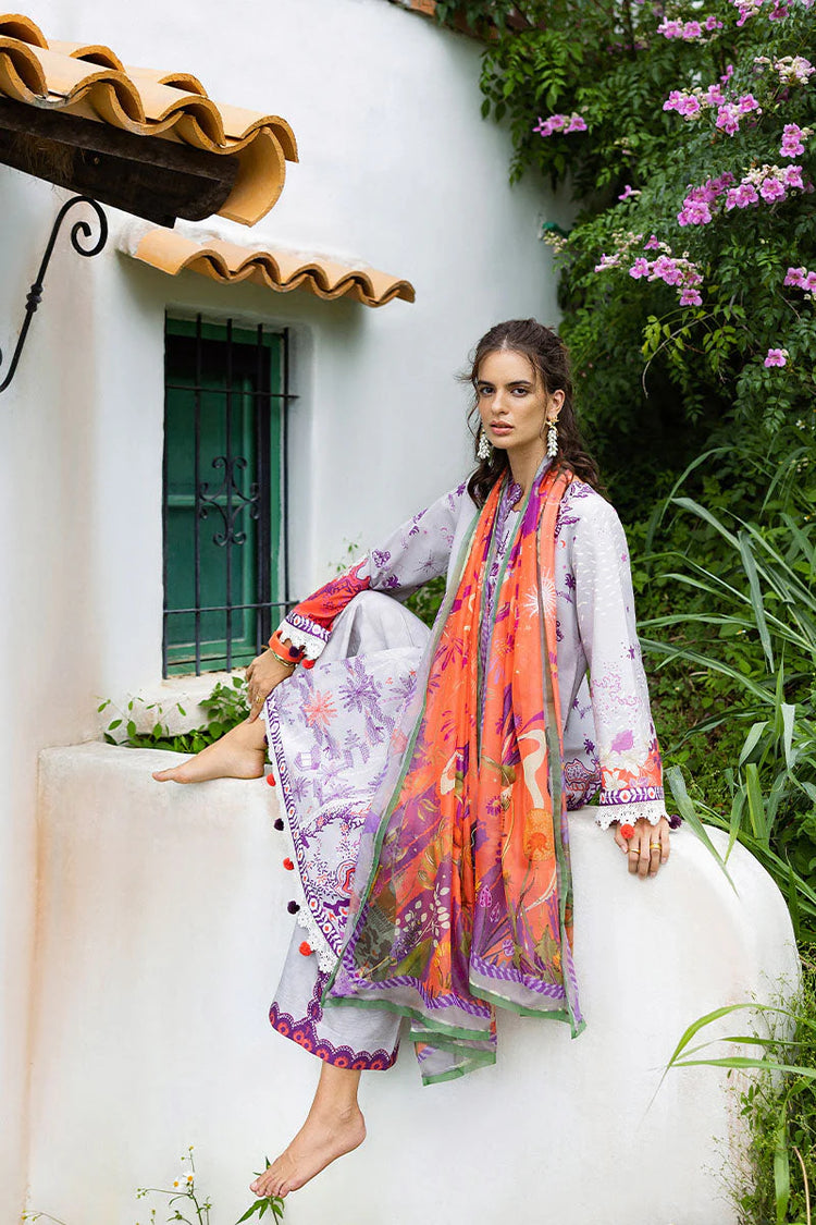 MIRASOL BY HEMLINE UN-STITCHED 3PC | LUNA PLATA