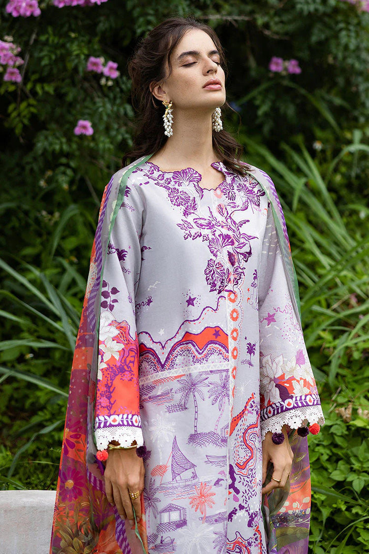 MIRASOL BY HEMLINE UN-STITCHED 3PC | LUNA PLATA