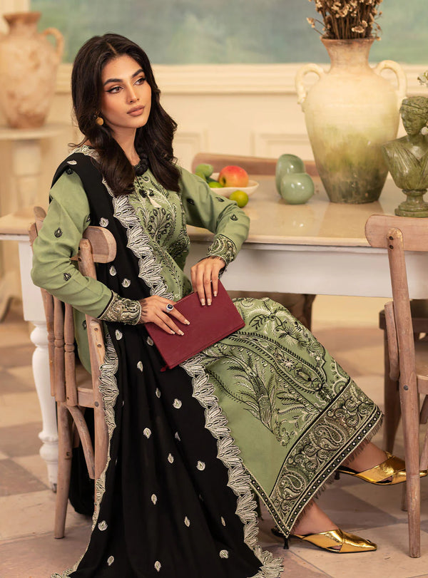 MERAKI BY ROHEENAZ FALL WINTER UN-STITCHED 3PC-OLIVIA