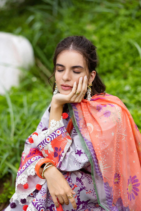 MIRASOL BY HEMLINE UN-STITCHED 3PC | LUNA PLATA