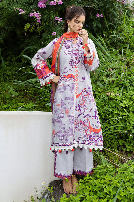 MIRASOL BY HEMLINE UN-STITCHED 3PC | LUNA PLATA
